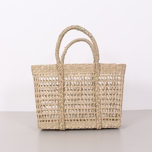 กระเป๋าชายหาดทรงสี่เหลี่ยมมีหูหิ้วผักตบชวาสไตล์วินเทจเป็นมิตรต่อสิ่งแวดล้อมสำหรับทุกฤดูกาล - Product Image 2