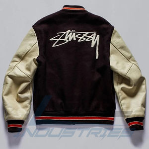 แจ็คเก็ตเบสบอล,แจ็คเก็ตเลตเตอร์แมนทำจากหนังสัตว์ - Product Image 2