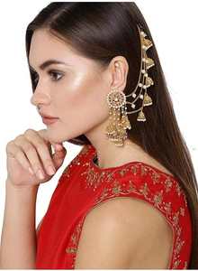 Pendientes Bahubali de tendencia de calidad superior para mujer, perfectos para todas las ocasiones, pendientes Jhumki tradicionales indios - Product Image 4
