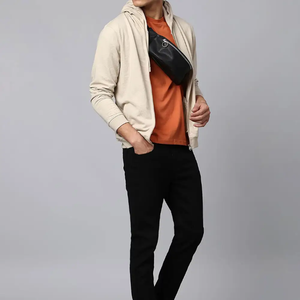 380-480gsm otoño Alta Calidad Algodón Terry Fleece sin forro básico algodón mezclado Streetwear bordado logo personalizado para hombre Sudadera con capucha - Product Image 3