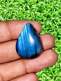 พลอยคาลซิโดนีธรรมชาติทำด้วยมืออัญมณีหลวมโครเมี่ยมสีฟ้าสำหรับทำเครื่องประดับหิน - Product Image 4