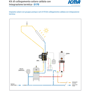 Kit de Integración de Panel Solar/Caldera ICMA S170 para Calentadores Solares de Agua - Product Image 6
