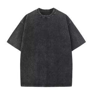 Camisetas personalizadas de alta calidad Distress Vintage para hombre, camiseta en blanco de algodón 100%, camisetas lavadas con ácido de gran tamaño con logotipo personalizado para hombre - Product Image 1