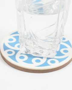 Dessous de verre en MDF fabriqués à la main Dessous de verre ronds en bois avec dos en liège Recyclé Sublimation Floral Art Recyclé Résine - Product Image 1