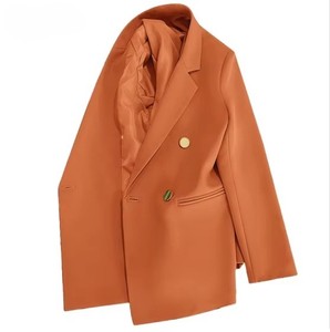 <strong>Fashion</strong> Women <strong>Blazer</strong> Coat <strong>2025</strong> Oversized Wool Blend Long Jacket with Wide Lapel Side Pockets &amp; Warm Layered Winter Street Style - Product Image 2