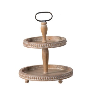 Support à gâteau en bois durable de qualité supérieure avec fini naturel pour décor à la maison rustique charme de dessert vintage - Product Image 5