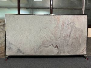 Panneau mural décoratif en pierre de grès aspect marbre gris pour revêtement mural intérieur et extérieur, idéal pour hôtels, villas et appartements de luxe - Product Image 5