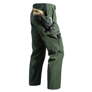 Pantalon de randonnée en softshell polaire pour homme, automne-hiver, taille élastique, coupe droite, décontracté, pêche, escalade, trekking, chasse - Product Image 2
