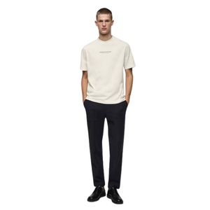 Pantalons oversize à épaules tombantes 100% coton pour hommes T-shirts Logo personnalisé Tissage non tissé Conception graphique Style délavé-Design vierge - Product Image 5