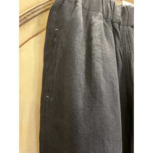 Pantalones de Lino Negros para Mujer ROOMA, Transpirables, de Cintura Media, Estilo Casual, Anchos, Tipo Harem, con Cintura Elástica y Técnica de Arrugado - Product Image 3