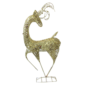 Sculpture en métal forgé verticale, ornements faits à la main, finition dorée moderne, pour la maison, décorations de Noël, fournitures de décoration - Product Image 1