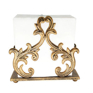 Hot selling metal round shape <b>napkin</b> <b>holder</b> With high quality wooden base for home table decor <b>napkin</b> stand at Low Prices - Product Image 4