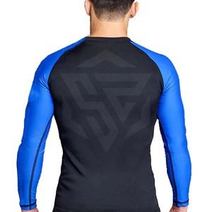 Silkzone inds เสื้อออกกำลังกายแขนยาวผ้าสแปนเด็กซ์ป้องกันผดผื่นสำหรับผู้ชาย MMA BJJ Jitsu Jitsu LOW MOQ - Product Image 4