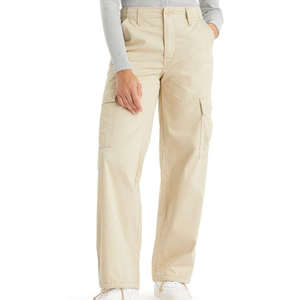 Pantalones Cargo Casuales de Lona de Primera Calidad, Cintura Media, Color Liso Personalizado para Hombre, Ropa Exterior Moderna, Transpirable y a la Moda - Product Image 4