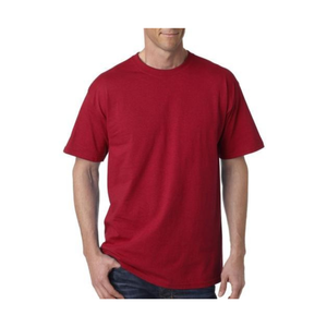 Camiseta lisa de algodón con cuello redondo para hombre, ropa informal cómoda transpirable suave, suministro a granel disponible - Product Image 1