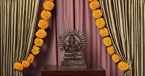 Hecho a mano Art Deco Lord Ganesha Kiran colgante de pared Showpiece aluminio Metal para decoración del hogar y fines de regalo - Product Image 2