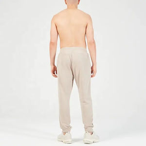 Nouveaux hommes décontracté coupe régulière haute qualité pantalons de survêtement élastique manchette taille léger coton Polyester plat avant poche latérale - Product Image 3