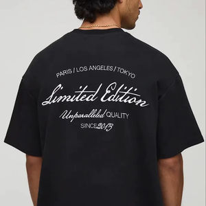 Sérigraphie 2025 Surdimensionné 100% Coton T-Shirt pour Femmes Hommes 240GSM Premium Couture Qualité Personnalisé Streetwear 180 250GSM - Product Image 1