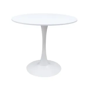 Metall beine Tulpe Moderner runder weißer Esstisch und Stuhl mit Kuppel und weißer Basis, moderner runder Esstisch aus der Mitte des Jahrhunderts
