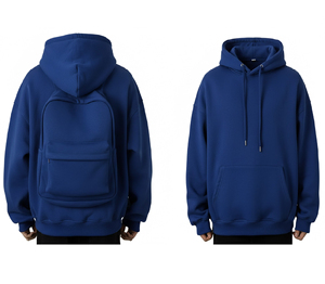 Sudadera con Capucha de Invierno para Hombre al por Mayor, con Mochila Integrada, Forro Polar Grueso, Ecológica, Transpirable, 650g, Tinte Liso, Poliéster/Algodón - Product Image 4