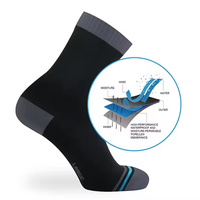 RIFAT SPORTS WEAR Chaussettes de sport antidérapantes pour hommes Noir avec bordure vert lime Tricotées Écologiques Haute technologie Utilisation hivernale