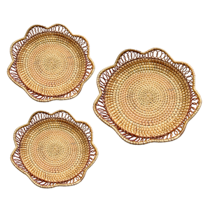 ถาดเสิร์ฟหวายธรรมชาติที่มีคุณภาพสูงนำความสง่างามแบบชนบทมาสู่การตั้งค่าโต๊ะของคุณ - Product Image 1