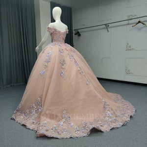 ANY199 ชุดราตรีงานเลี้ยงแบบมีดอกไม้ประดับหวานๆ สไตล์โมเดิร์น - Product Image 2
