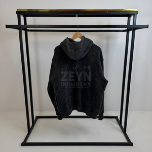 Nouveaux sweats à capuche pour hommes à manches longues, effet délavé, brodés, imprimés graphiques, avec logo personnalisé, style streetwear, en coton, avec lettres imprimées en strass - Product Image 6