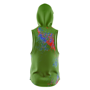 OEM personnalisé 100% coton hommes hiver polaire gaufré sans manches à capuche 400 420 GSM poids lourd impression vierge brodé Technique - Product Image 4