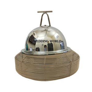 Réchaud alimentaire en acier inoxydable avec couvercle poli miroir, forme ronde, casserole design, vente chaude, nouveau métal, fondue - Product Image 1