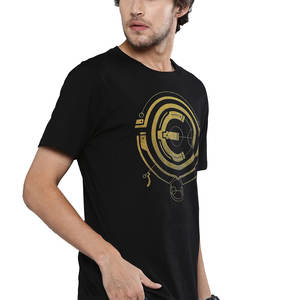 Camiseta de Cuello Redondo de Punto de Poliéster/Algodón de Alta Calidad para Hombre, Ropa Casual de Calle, Secado Rápido, Impresión Personalizada, Moda al por Mayor - Product Image 1