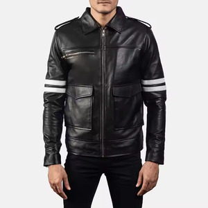 2025 haute qualité personnalisé hommes col montant veste en cuir hiver vers le bas rempli moto veste avec capuche veste décontractée - Product Image 1