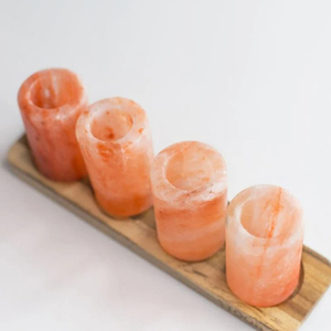 ODM fabrication de verres à tequila en sel de l'Himalaya vente en gros de verres à liqueur en sel gemme couleur rose traces de minéraux lampe d'appoint - Product Image 6