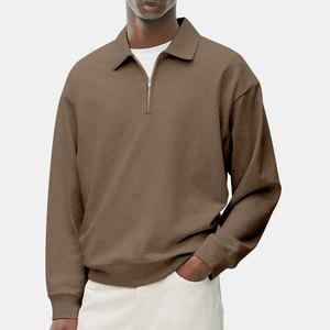 New Sports Color Winter <b>Fleece</b> <b>Quarter</b> <b>Zip</b> Jacket Unisex 280GSM Custom High Quality Sweatshirts - Product Image 5