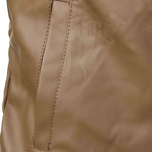 Veste coupe-vent en cuir véritable à col montant pour hommes de la meilleure qualité avec logo avant - Product Image 5