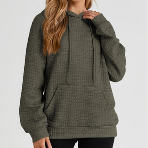 Ventes en gros de sweats à capuche pour femmes de haute qualité, à manches longues, décontractés, imprimés sur mesure, en molleton respirant pour la salle de sport - Product Image 4
