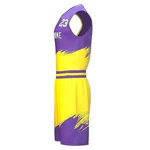 Uniforme de basket-ball pour hommes en matériau durable, tarif de gros, uniforme de basket-ball pour hommes, léger et entièrement personnalisé, de qualité supérieure - Product Image 4