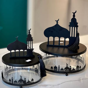 Support de service pour gâteaux et pâtisseries en fer, prix avantageux, forme ronde plaquée gris, pour servir des chocolats, des dattes et des en-cas - Product Image 5