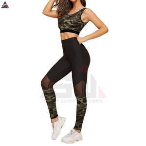 Ensemble de yoga premium grande taille, tenue luxueuse en deux pièces, logo frontal, conçu pour le confort, la flexibilité et le mouvement, en spandex/polyester - Product Image 6