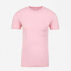 Nouveau T-shirt uni pour homme rose 100% coton T-shirts d'été - Product Image 1