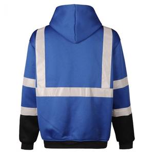 Sudadera con Capucha de Seguridad Reflectante Naranja de Alta Visibilidad para Invierno 2026, Sudadera de Forro Polar para Mujer con Bolsillo y Logotipo Personalizado - Product Image 4