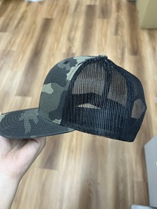 Plain <b>Camo</b> Trucker Hats Pre Curved Bill High Quality Gorras, Mens Trucker <b>Caps</b> OEM Custom Logo - Product Image 3
