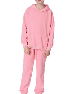 Vente en gros OEM survêtements pour enfants sweat à capuche couleur rose pour garçons survêtement pour enfants survêtement de haute qualité tenues de jogging vêtements pour enfants - Product Image 6