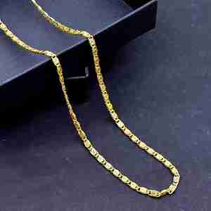 Wholesale 14K 18K 24K Micro Gold Plated Byzantine Link <b>Chain</b> <b>Necklace</b>, Modern <b>Chain</b> Design, Brass <b>Chain</b>, Fashion <b>Chain</b> <b>Necklace</b>. - Product Image 2