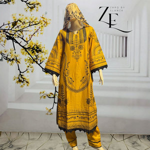 Mujeres Casual bordado Salwar Kameez indio-pakistaní secado rápido listo para usar tela ligera fácil de lavar y mantener - Product Image 5