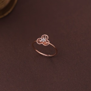 Anillo de compromiso de diamantes chapado en oro rosa de 14 quilates, diseño elegante para aniversario de bodas, calidad premium a precio económico - Product Image 1