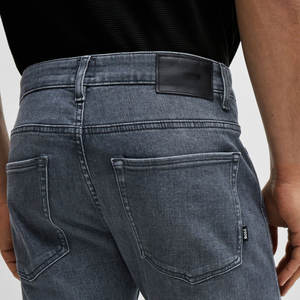 Pantalones vaqueros para hombre de secado rápido, pantalones vaqueros ajustados elásticos, Vaqueros azules y negros para hombre, venta al por mayor, servicio OEM personalizado - Product Image 4