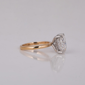 Luxurious 10KT Gold Plated Oval Cut Lab Grown Diamond Full Eternity Wedding <b>Ring</b> Classic Luxury Wedding Gift for Women - Product Image 6