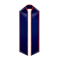 2023 Venta al por mayor Estola de graduación de satén con patrón de la bandera de Honduras para adultos, personalizable, unisex, regalo de graduación escolar