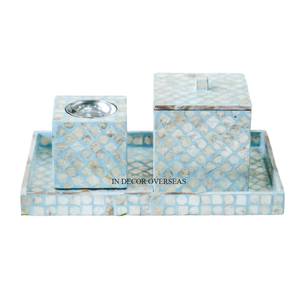 Recién llegado, mosaico de Color azul con cuentas, trabajo de nácar, Bakhoor quemador de incienso de alta calidad, difusor de fragancia de Aroma, suministros - Product Image 6